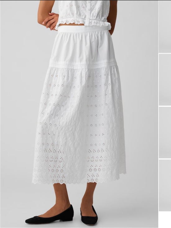 GAP Dresses & Skirts - GAP X DOEN WHITE EYELET SKIRT